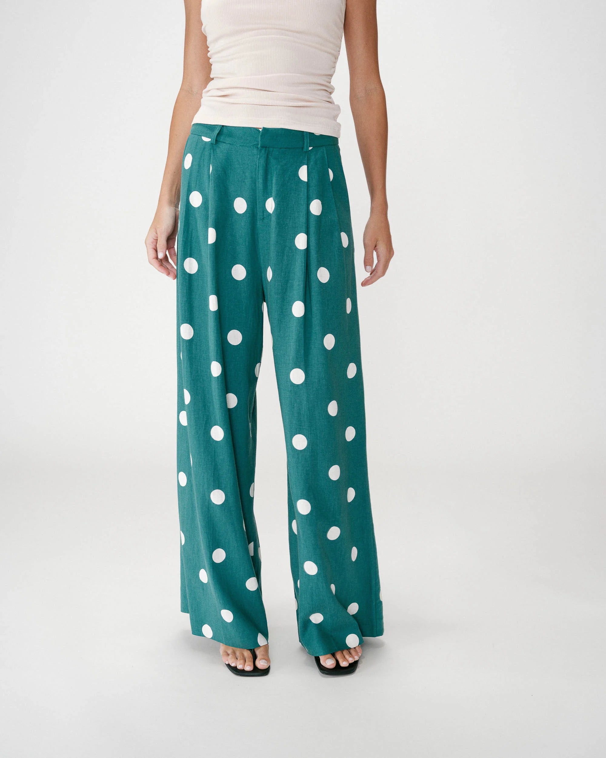 Pantalón Wynell Lunares Verde