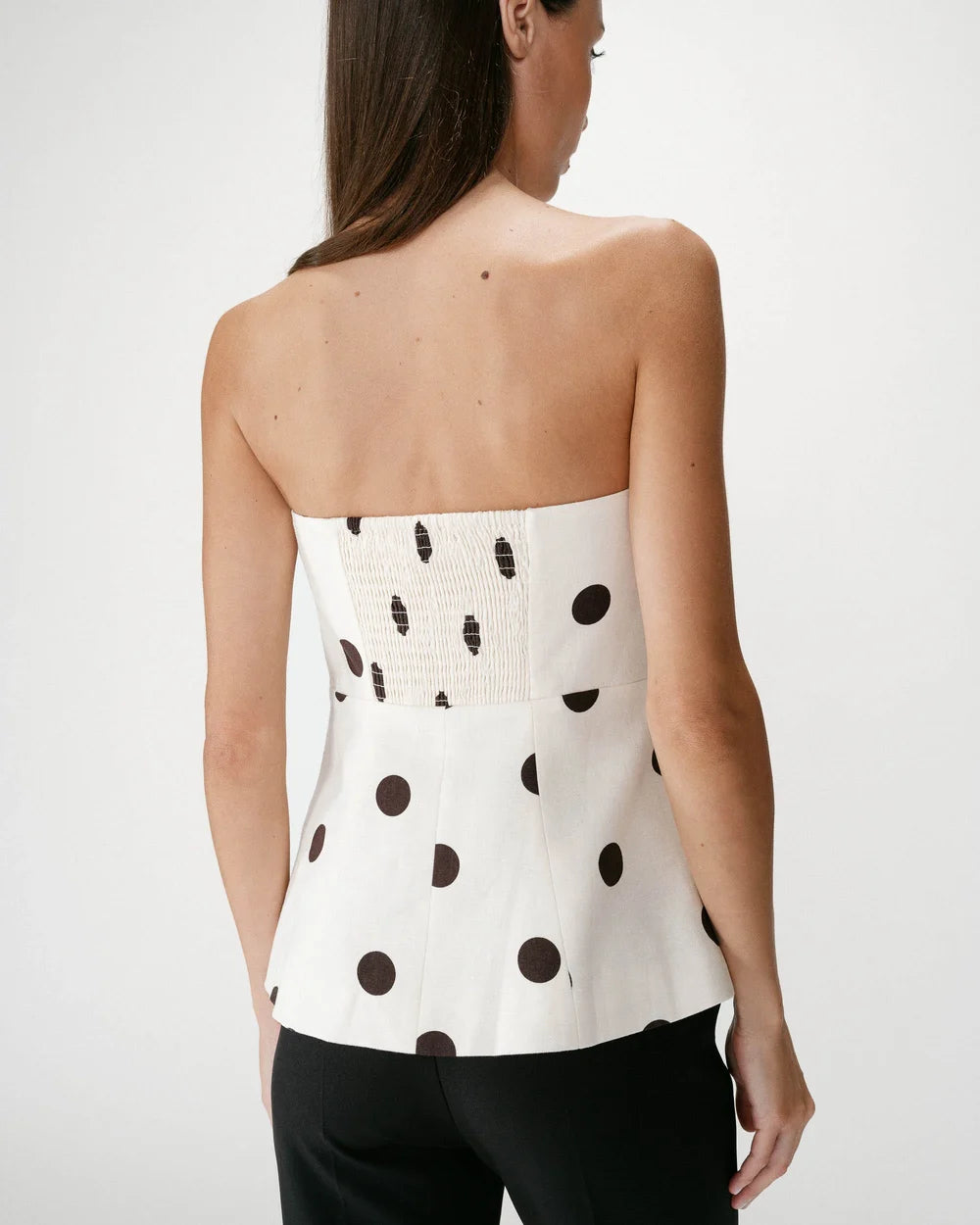 Top Wixie Lunares Beige