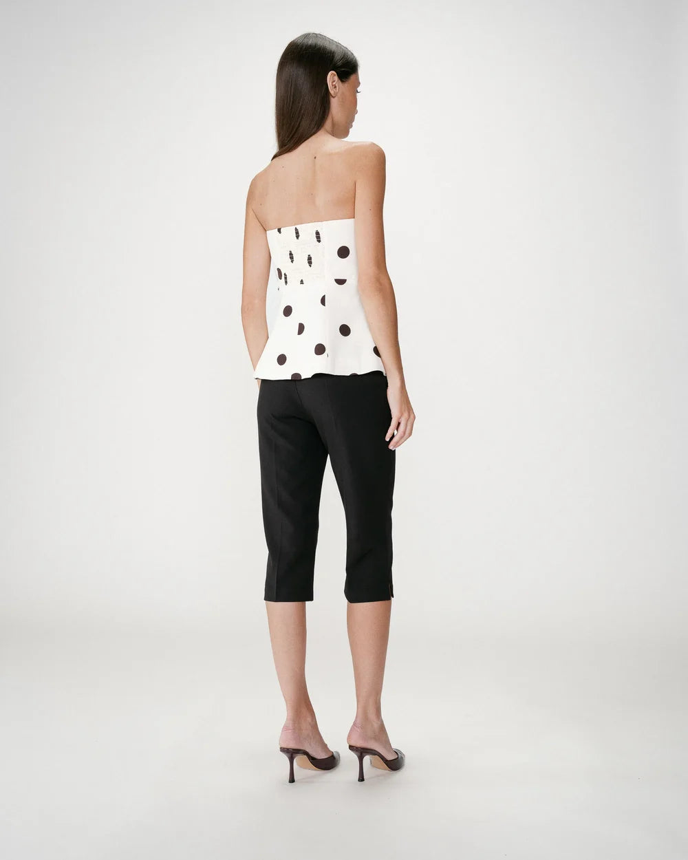 Top Wixie Lunares Beige