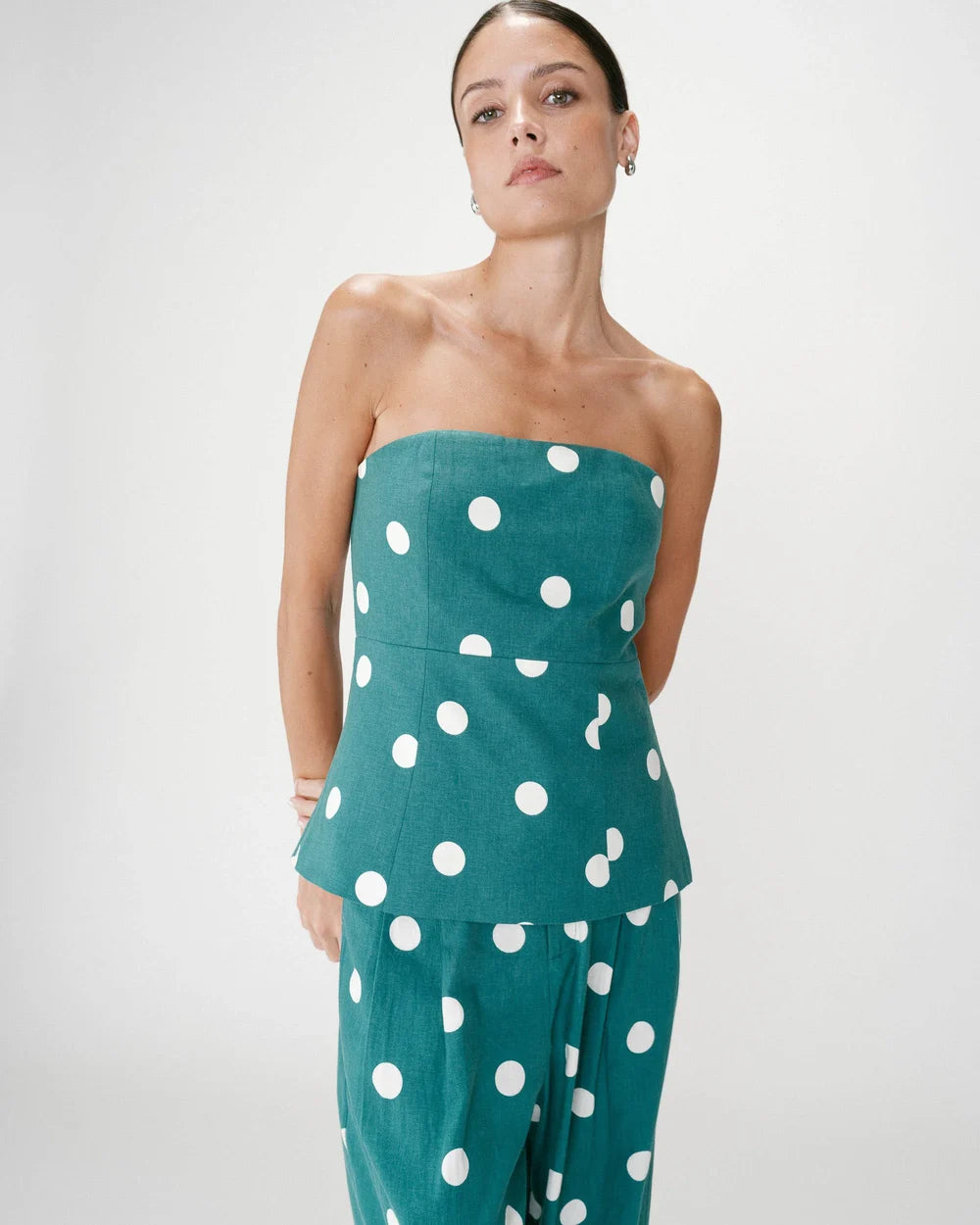 Top Wixie Lunares Verde