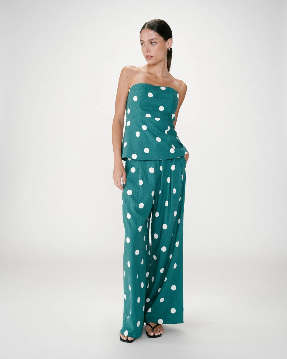 Top Wixie Lunares Verde