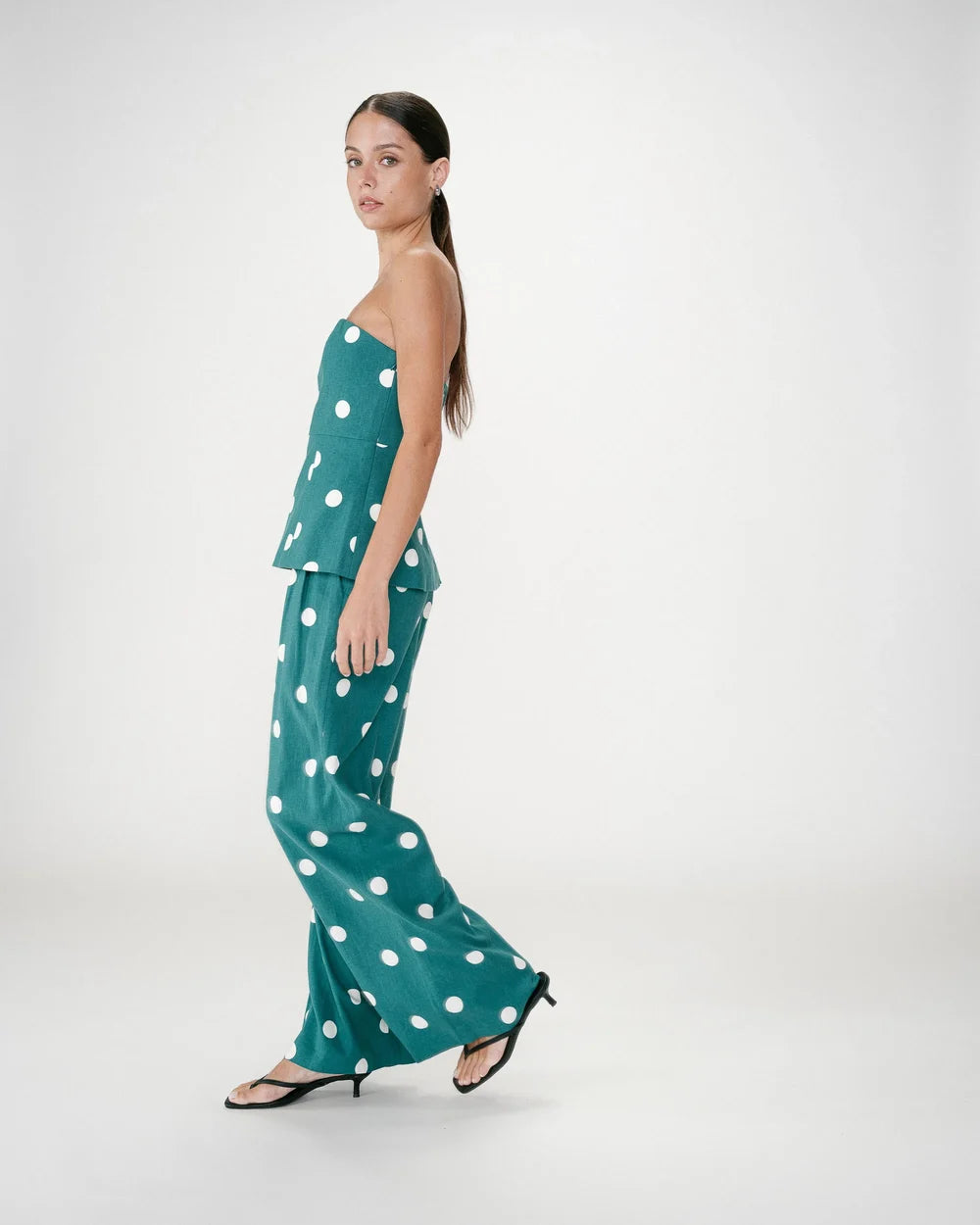 Top Wixie Lunares Verde