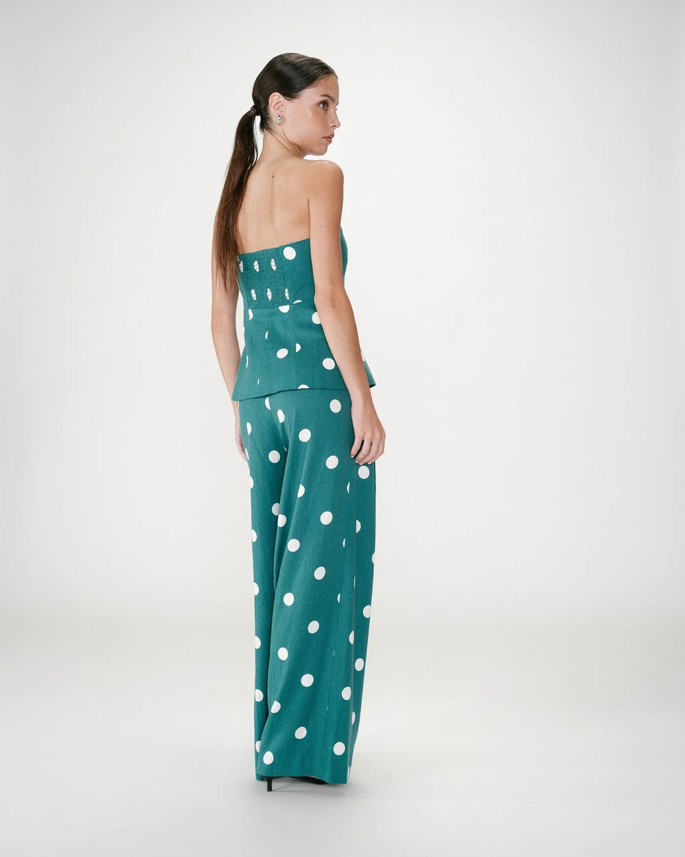 Top Wixie Lunares Verde