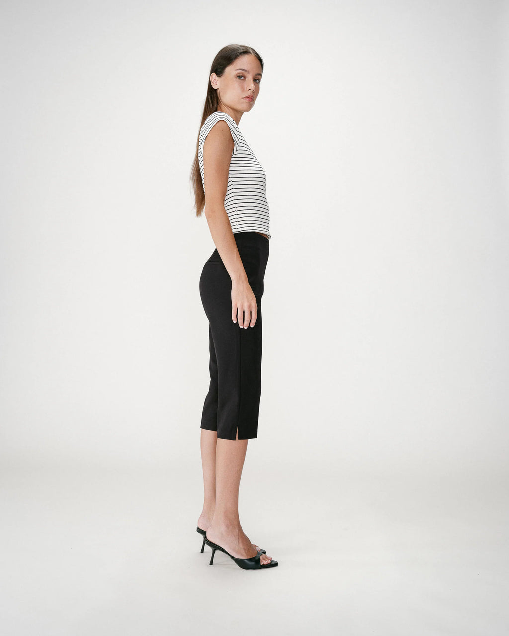 Pantalón Capri Ajustado Negro Where