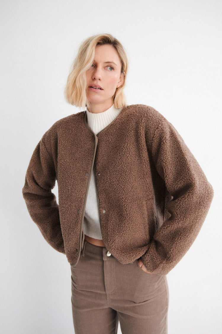 Chaqueta Borreguito Marrón Eloa