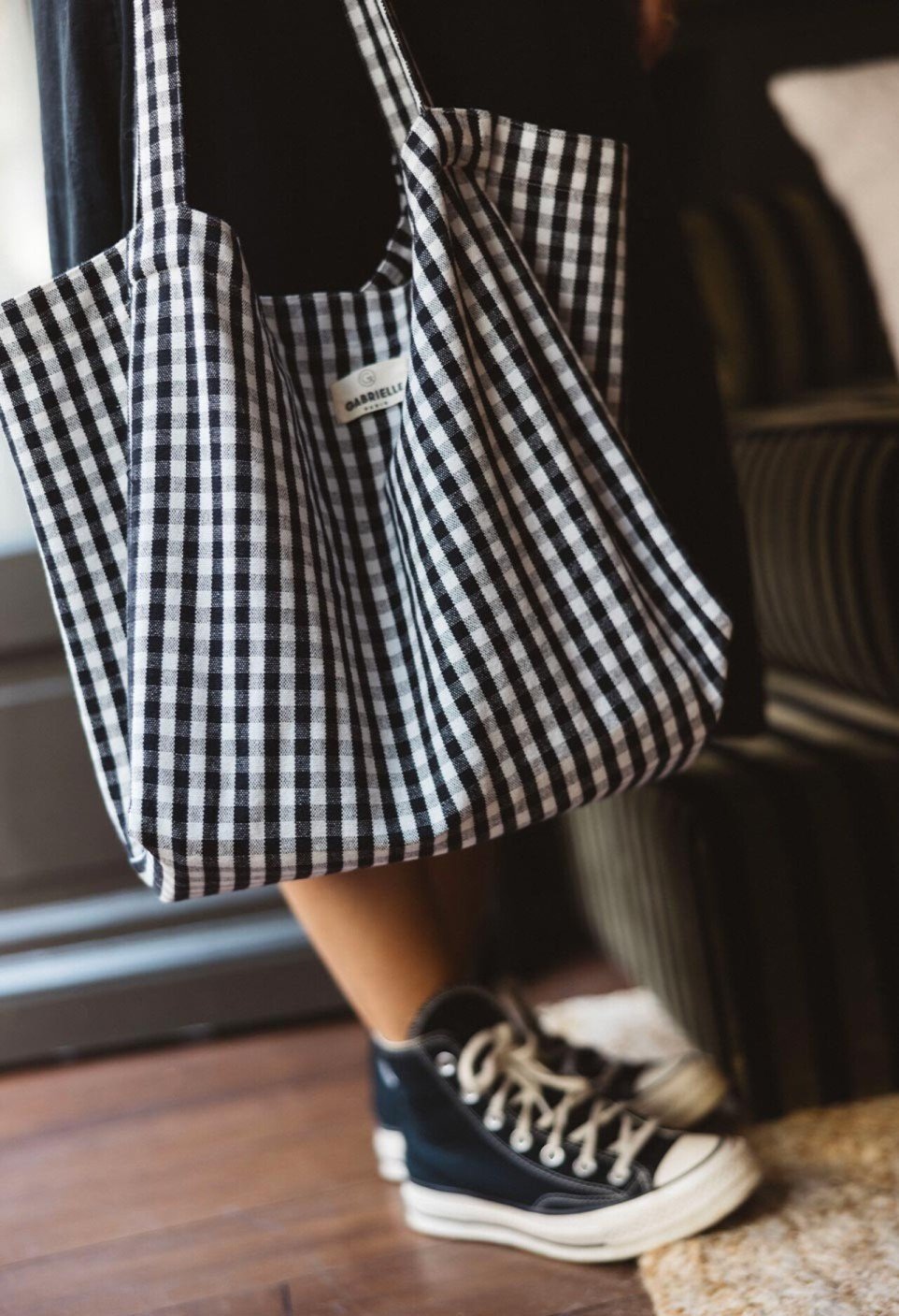 Bolso Vichy Negro Gabrielle