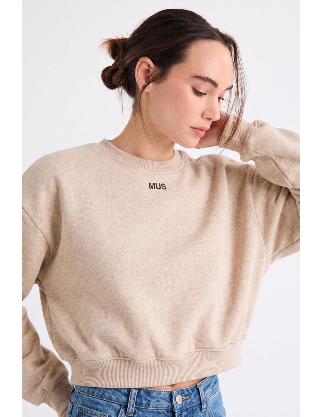 Sudadera Beige Nuvem