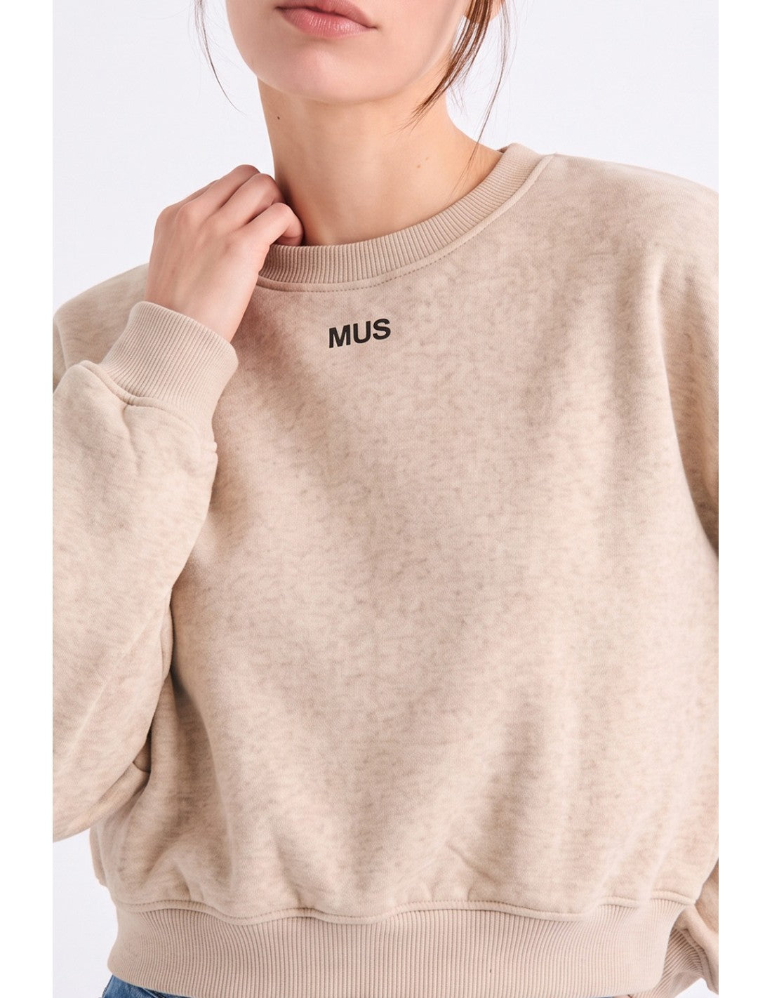 Sudadera Beige Nuvem