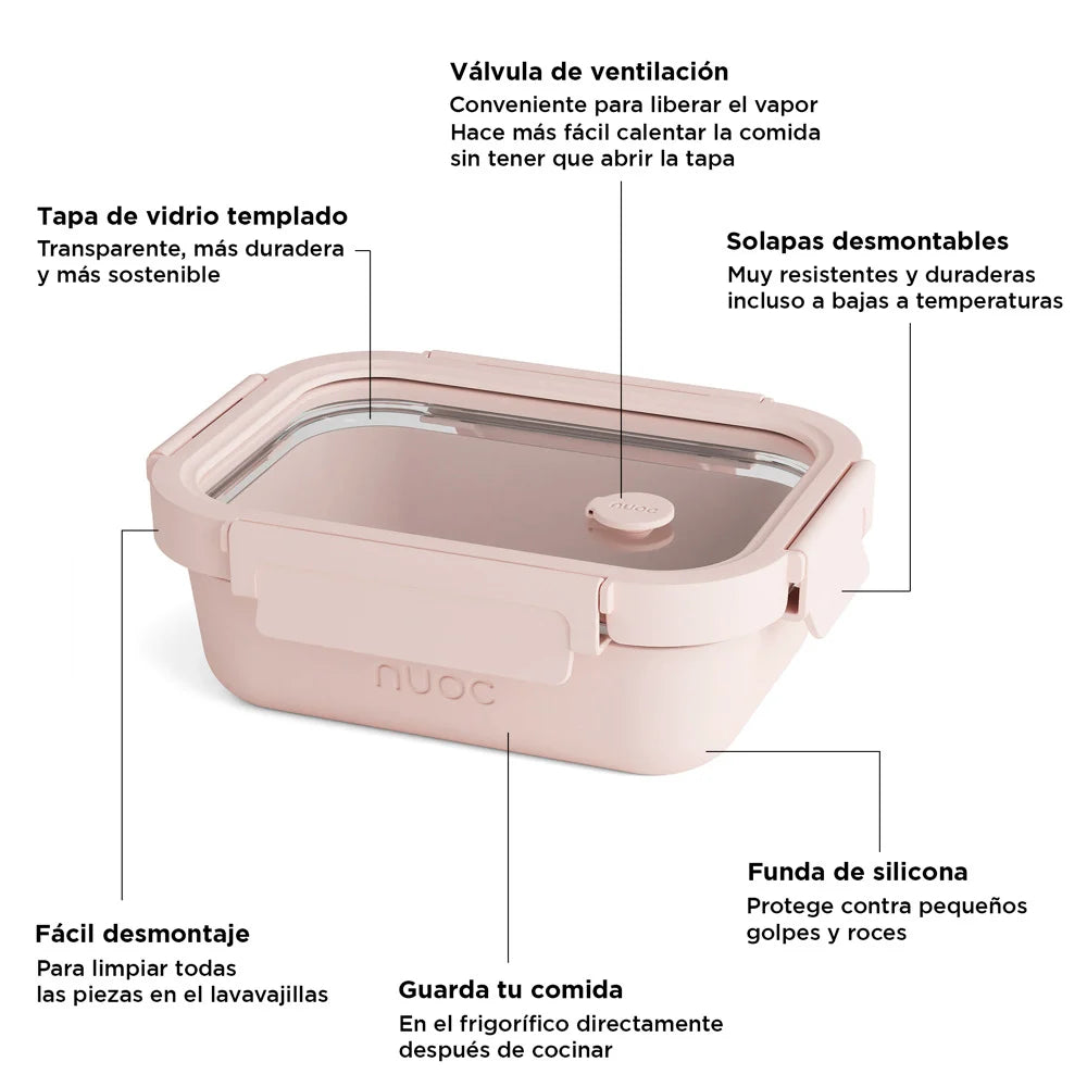 Tupper Nuoc - Kaia 640ml Rosa
